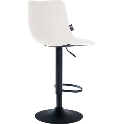 Tabouret de bar Jerry simili cuir blanc