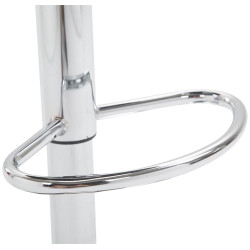Tabouret de bar Lazio similicuir chrome noir
