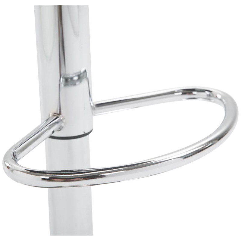 Tabouret de bar Lazio similicuir chrome noir