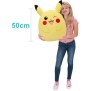 Peluche - BANDAI - Pokémon - Squishmallows 50 cm - Pikachu - Grande peluche ultra-douce - Licence officielle Pokémon