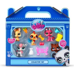 BANDAI - Littlest Pet Shop - Collector Set Theme de la ferme - 5 animaux et accessoires - BF00510