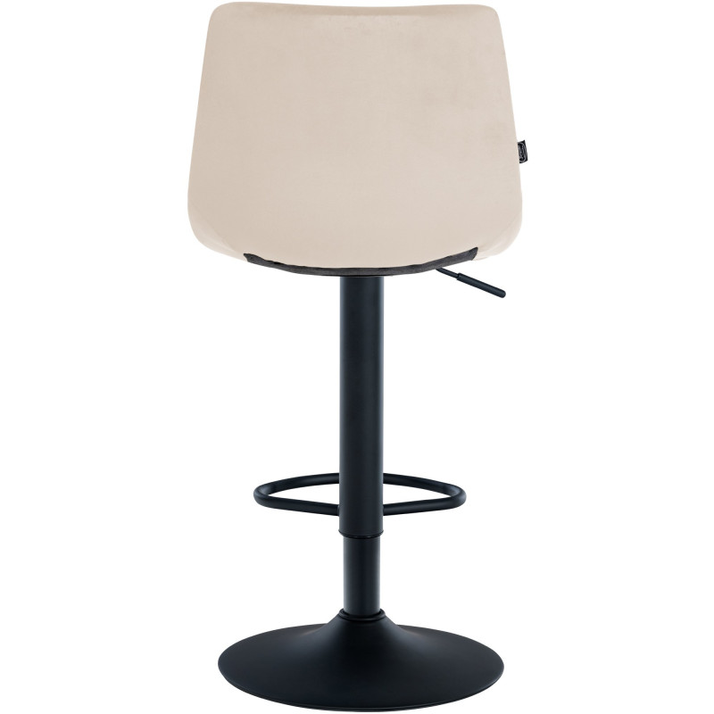 Tabouret de bar Jerry velours crème