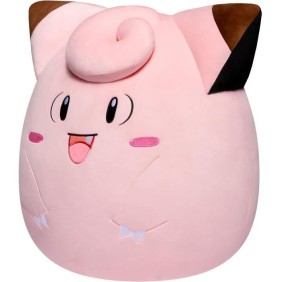 Peluche - BANDAI - Pokémon - Squishmallows 50 cm - Mélofée (Clefairy) - Grande peluche ultra-douce - Licence officielle Pokémon