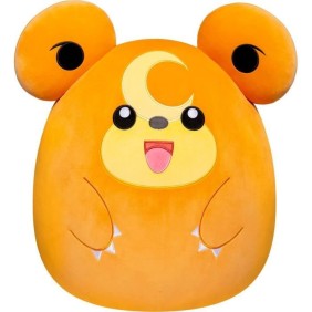 Peluche - BANDAI - Pokémon - Squishmallows 50 cm - Teddiursa - Grande peluche ultra-douce - Licence officielle Pokémon