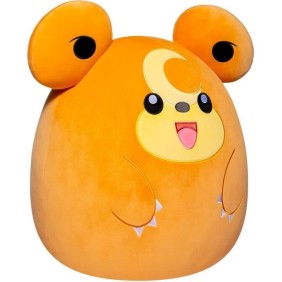 Peluche - BANDAI - Pokémon - Squishmallows 50 cm - Teddiursa - Grande peluche ultra-douce - Licence officielle Pokémon