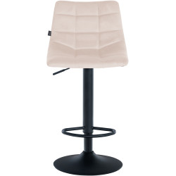 Tabouret de bar Jerry velours beige