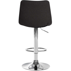 Tabouret de bar Jerry tissu chromé noir