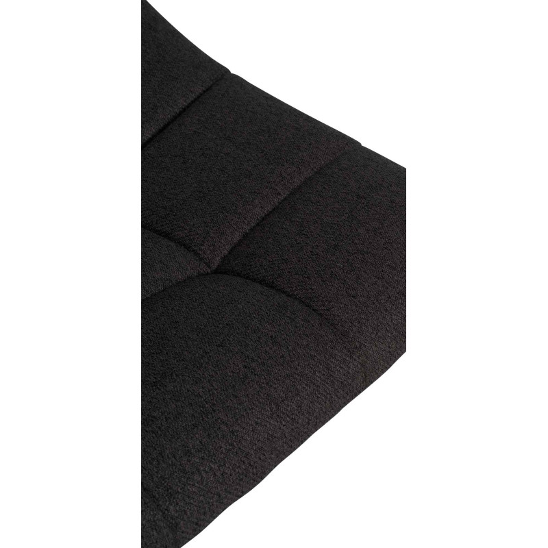 Tabouret de bar Jerry tissu chromé noir
