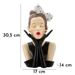 VASE FEMME HOLLYWOOD -A- CM Ø 17X14X30,5