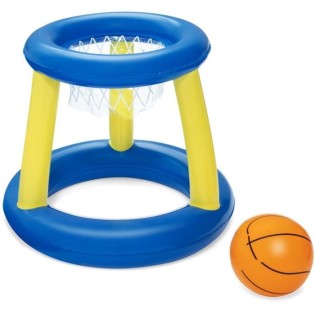 Jeu de piscine Panier de Basket flottant - BESTWAY - 52418 - Ballon, 3 anneaux, diametre 61 cm