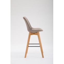 Tabouret de bar Metz tissu Natura taupe