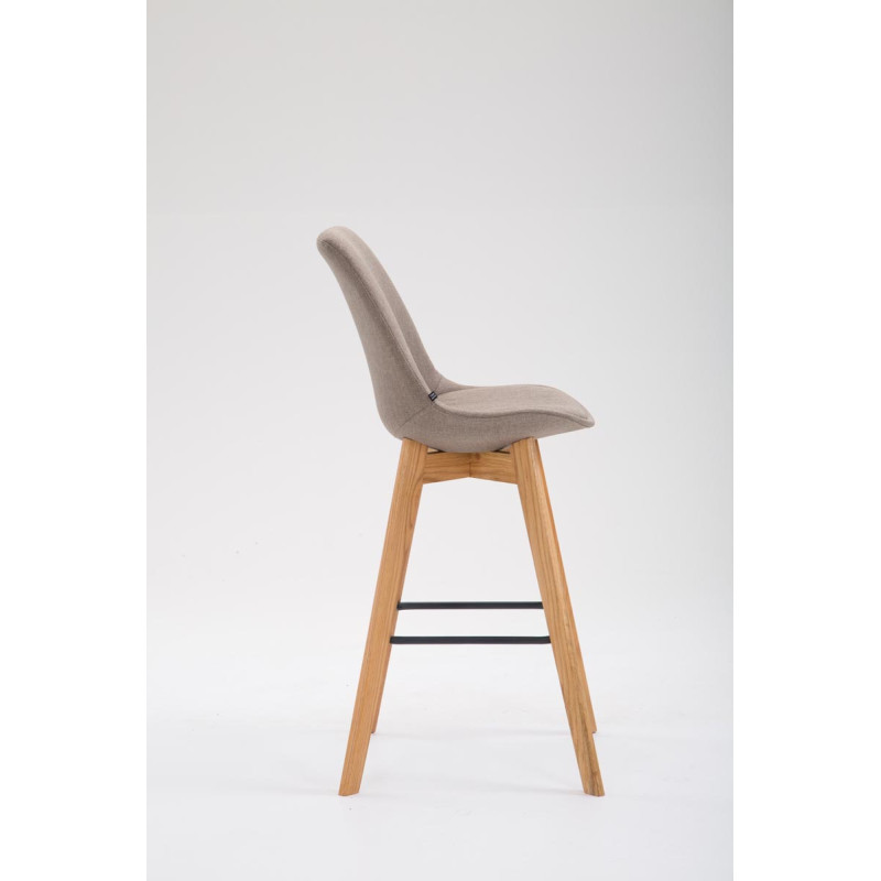 Tabouret de bar Metz tissu Natura taupe