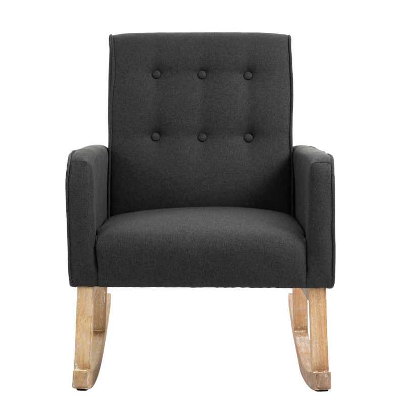 Fauteuil à bascule Dream en tissu gris foncé