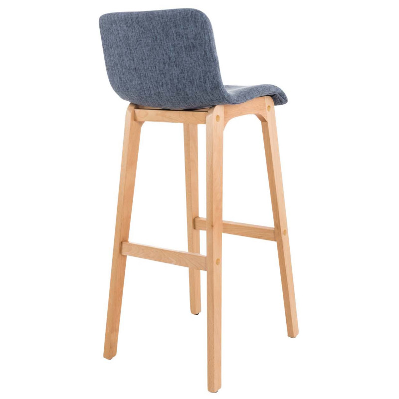 Ensemble de 2 tabourets de bar Hoover en tissu Natura bleu