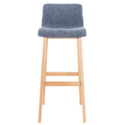 Lot de 2 tabourets de bar Hoover tissu Natura bleu