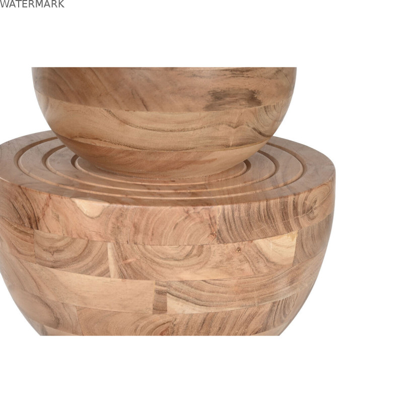 Table de Salle à Manger Home ESPRIT Marron Naturel Acacia 115 x 115 x 76 cm