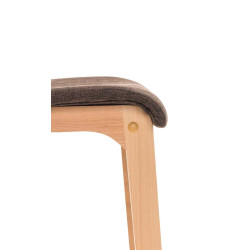 Set 2 sgabelli Hover in tessuto telaio natura marrone