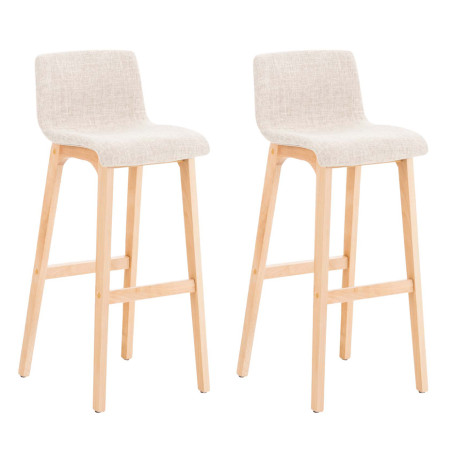 Set De 2 Taburetes Hover En Tela Crema