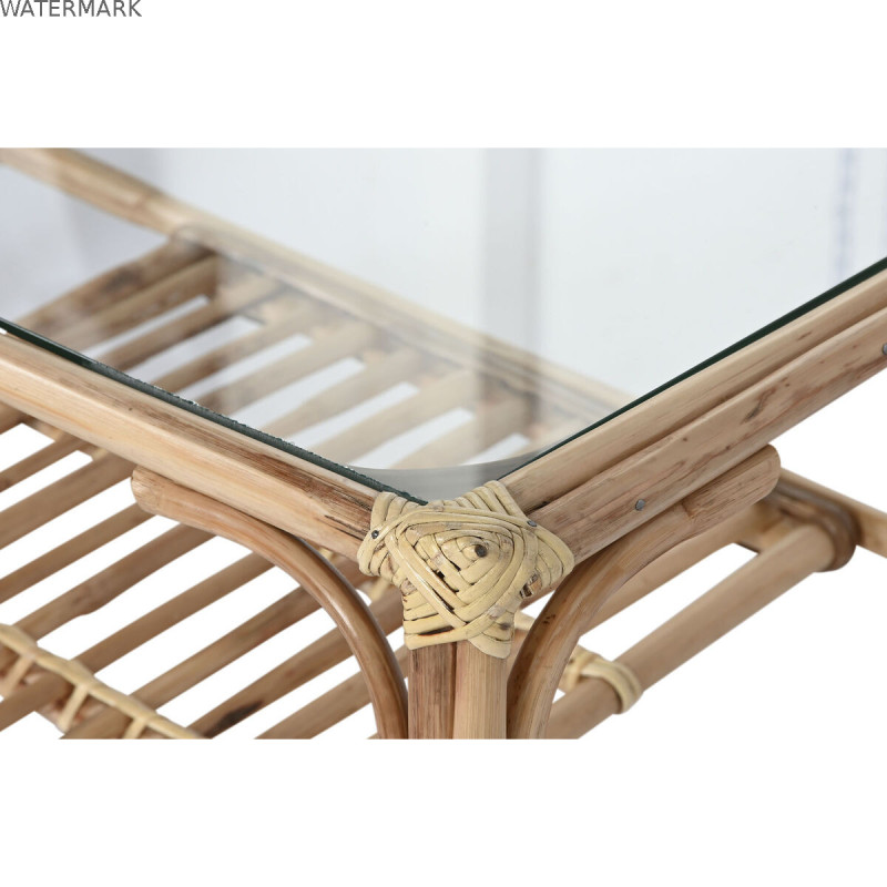 Table Basse Home ESPRIT Naturel Bambou Rotin 76 x 46 x 40 cm