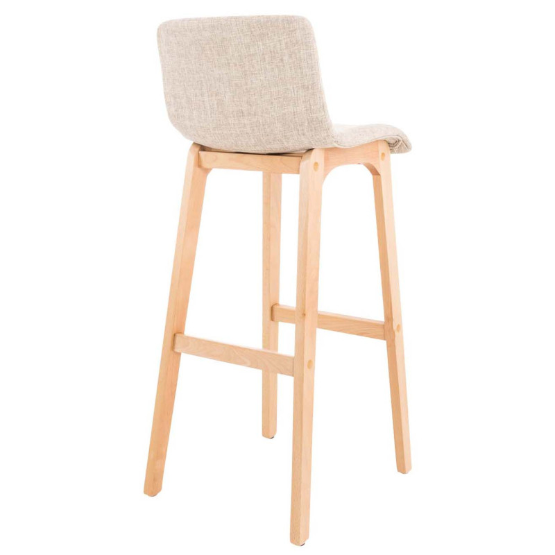 Ensemble de 2 tabourets de bar Hoover en tissu Natura crème