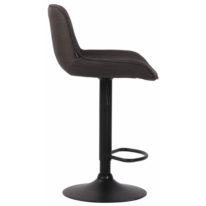 Lot de 2 tabourets de bar Lentini en tissu noir