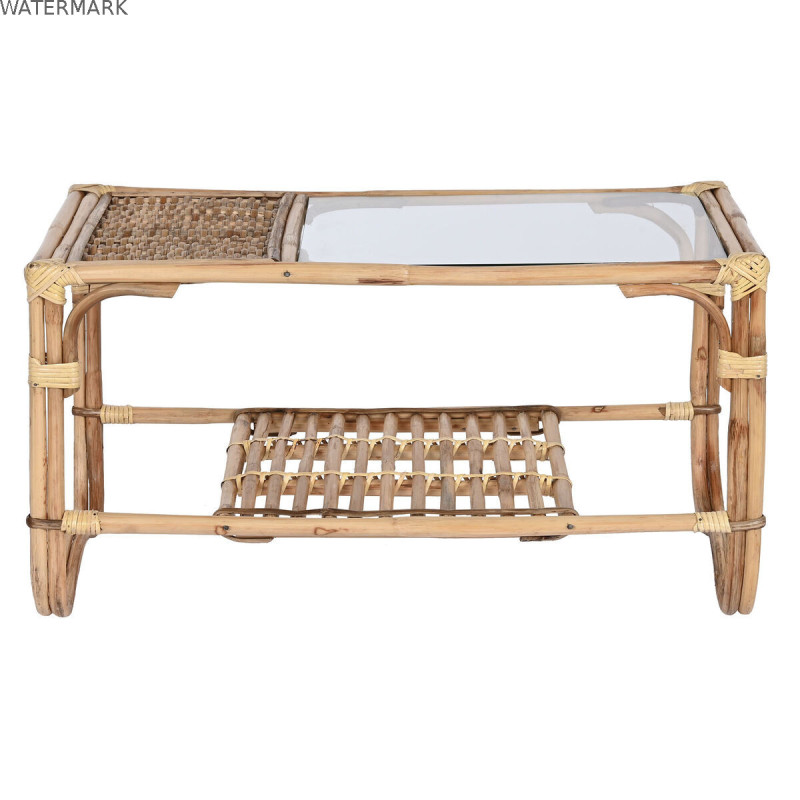 Table Basse Home ESPRIT Naturel Bambou Rotin 76 x 46 x 40 cm
