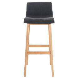 Lot de 2 tabourets de bar Hoover tissu Natura gris foncé