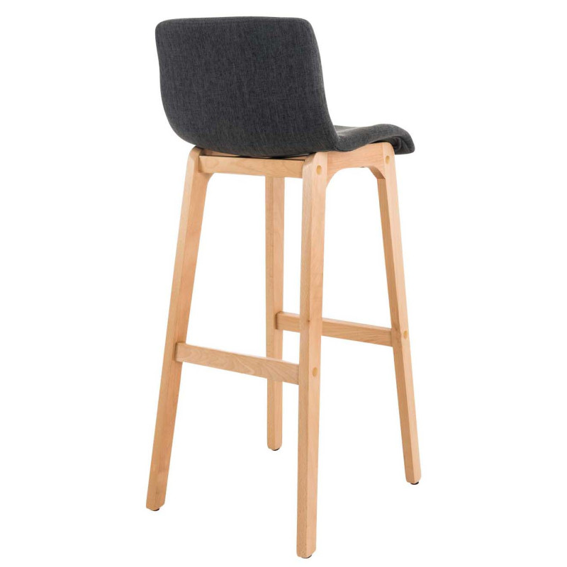 Lot de 2 tabourets de bar Hoover tissu Natura gris foncé