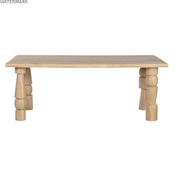 Table de Salle à Manger Home ESPRIT Naturel Bois de manguier 200 x 90 x 76 cm