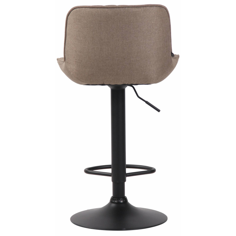 Lot de 2 tabourets de bar Lentini en tissu noir
