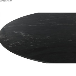 Table de Salle à Manger Home ESPRIT Noir Doré Laiton Marbre 200 x 110 x 76 cm