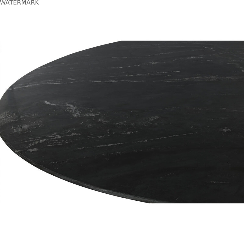 Table de Salle à Manger Home ESPRIT Noir Doré Laiton Marbre 200 x 110 x 76 cm