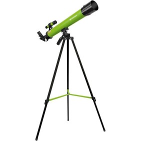 Lunette astronomique 45/600 AZ - BRESSER JUNIOR - Grossissement jusqu'a 100x - Trépied réglable en hauteur - vert