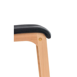 Lot de 2 tabourets de bar Hoover tissu Natura noir