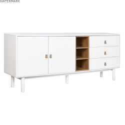 Buffet Home ESPRIT Blanc Naturel 180 x 40 x 75 cm