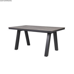Table de Salle à Manger Home ESPRIT Gris Aluminium polystyrène 160 x 90 x 77 cm