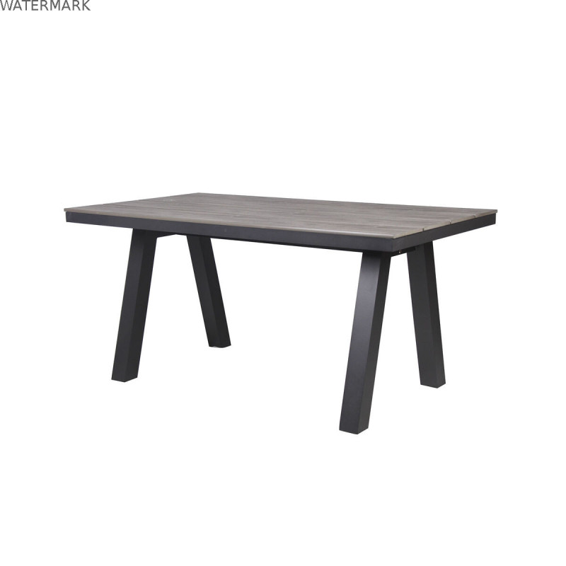 Table de Salle à Manger Home ESPRIT Gris Aluminium polystyrène 160 x 90 x 77 cm Table de Salle à Manger Home ESPRIT Gris Aluminium polystyrène 160 x 90 x 77 cm
