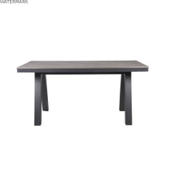 Table de Salle à Manger Home ESPRIT Gris Aluminium polystyrène 160 x 90 x 77 cm