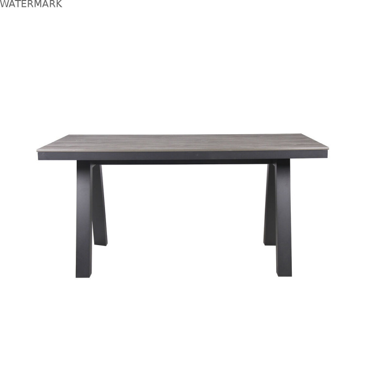 Table de Salle à Manger Home ESPRIT Gris Aluminium polystyrène 160 x 90 x 77 cm