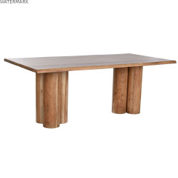 Table de Salle à Manger Home ESPRIT Marron Naturel Bois d'acacia 200 x 100 x 76 cm