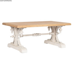 Table Basse Home ESPRIT Blanc Naturel Bois d'épicéa Bois MDF 110 x 65 x 46 cm