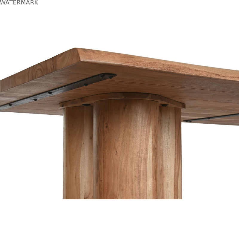 Table de Salle à Manger Home ESPRIT Marron Naturel Bois d'acacia 200 x 100 x 76 cm