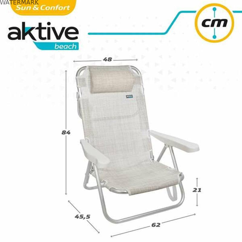 Chaise Pliante Colorbaby Blanc 48 x 46 x 84 cm Plage