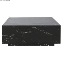 Table Basse Home ESPRIT Noir Bois MDF 90 x 90 x 35 cm