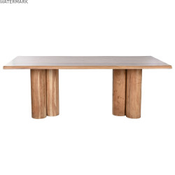Table de Salle à Manger Home ESPRIT Marron Naturel Bois d'acacia 200 x 100 x 76 cm