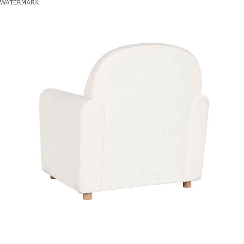 Siège DKD Home Decor Blanc Polyester Bois 79 x 72 x 86 cm