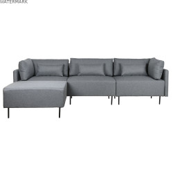 Canapé chaise longue DKD Home Decor Gris Métal Moderne 276 x 152,5 x 84 cm