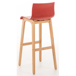 Lot de 2 tabourets de bar Hoover Natura rouge
