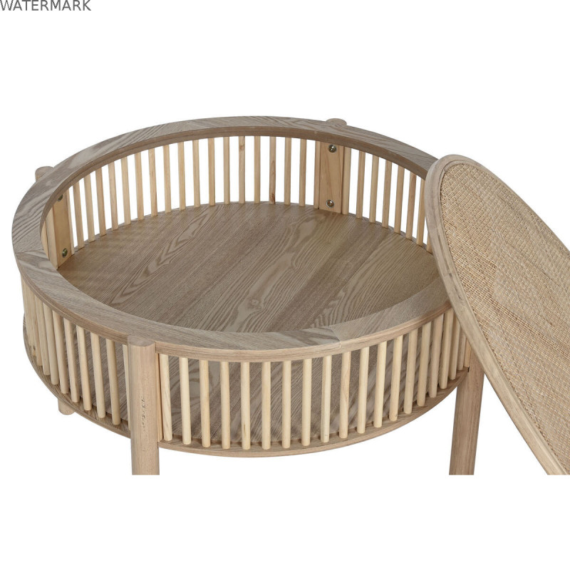 Table Basse Home ESPRIT Naturel Bois d'épicéa 75 x 75 x 49 cm