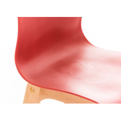Set De 2 Taburetes Hover ~ Asiento De Polipropileno Rojo